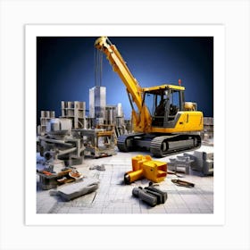 Construction Equipment Art Print