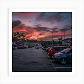 Sunset In Kuala Lumpur Art Print