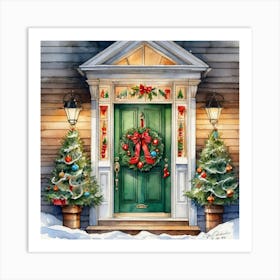 Christmas Door 190 Art Print