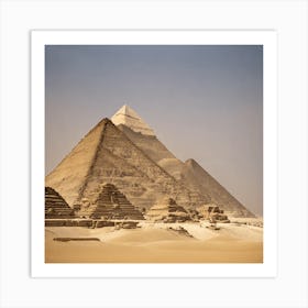 Giza Pyramids Art Print