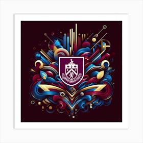 Burnley F.C Logo Wall Art 7 Art Print