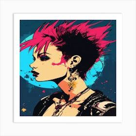 Punk Girl Art Print