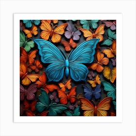 Colorful Butterflies 3 Art Print