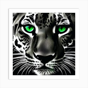 Tiger With Green Eyes Art Print