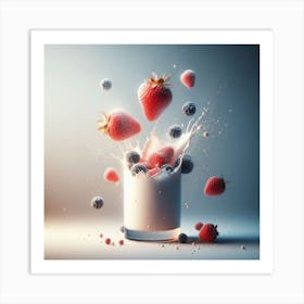 Splash Of Milk Art Print