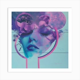 Colorful woman portrait Art Print