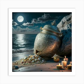 Pot On The Beach Art Print