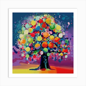 Colorful Tree Art Print