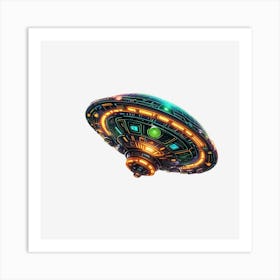 Alien Spaceship Art Print