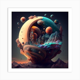 Planets In Space 8 Art Print