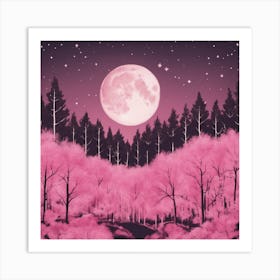 Pink Forest Art Print