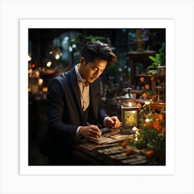 Korean Businessman Art Print