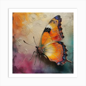 Bohemian butterfly Art Print