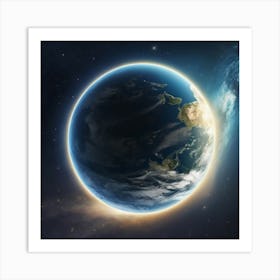 Earth In Space 1 Art Print