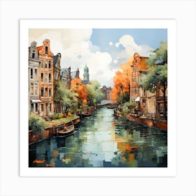 Radiant Waterways The Allure Of Amsterdam S Canals In The Summer Sun Art Print