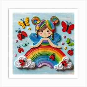 Rainbow Fairy Art Print