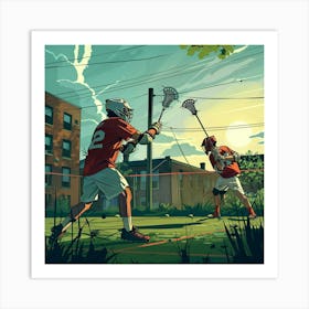 Lacrosse Game Art Print