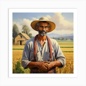 Farmer In The Field Art Print