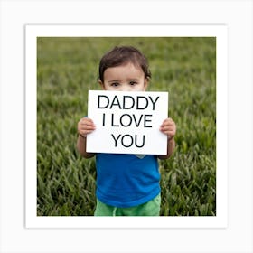 Daddy I Love You Art Print