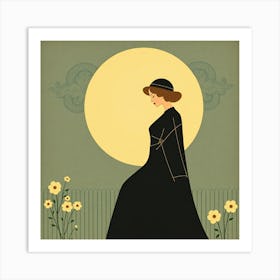 Lady In Black Art Print