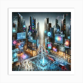 Futuristic City Art Print