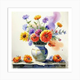 Flowers In A Vase 17 Art Print