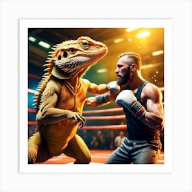 Boxing Dragon Art Print