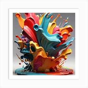 Colorful Splash 1 Art Print