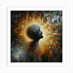 Abstract Of A Person's Head Art Print