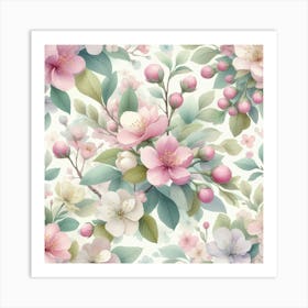 Floral Wallpaper Art Print