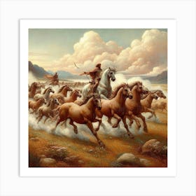 Herd Of Horses 1 Art Print