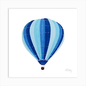 Blue Hot Air Balloon Art Print