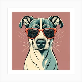 Dog In Sunglasses 2 Art Print