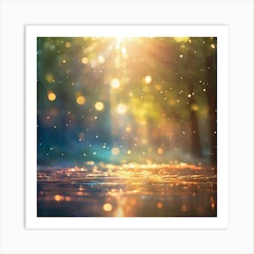 Sunrise In The Forest 1 Art Print