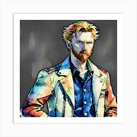 Man In A Jacket 1 Art Print