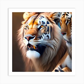 Tiger Couple Art Print