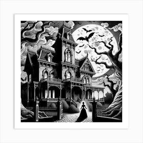 Haunted House Art Print