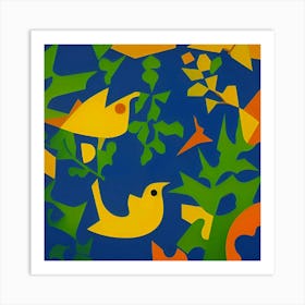 Birds And Leaves 1 Art Print