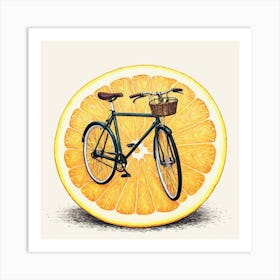 Orange Bicycle 22 Art Print