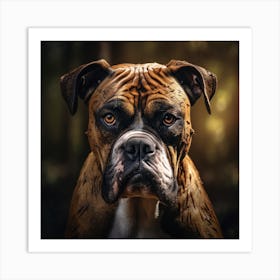 Boxer Dog Portrait 1 Art Print