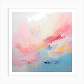 Azure Whispers: Tranquil Brushstrokes Art Print