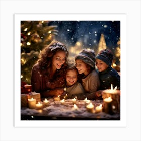 Family Christmas Art Print