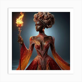 Fire Goddess-3 Art Print