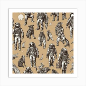 Space Animals Art Print