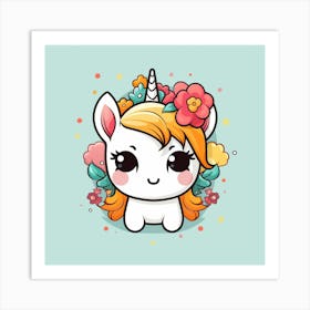 Cute Unicorn 364 Art Print