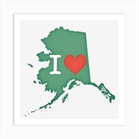 I Love Alaska Art Print