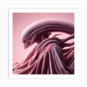 Alien Portrait Pink 13 Art Print