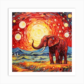 Elephant In The Sky Art Print