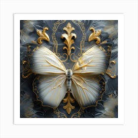 Butterfly In Gold Art Print