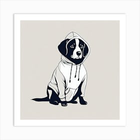 Dog In A Hoodie Art Print